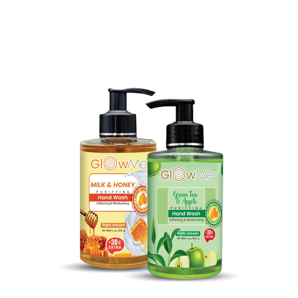 Milk & Honey Hand Wash and Green Tea Apple Handwash Combo